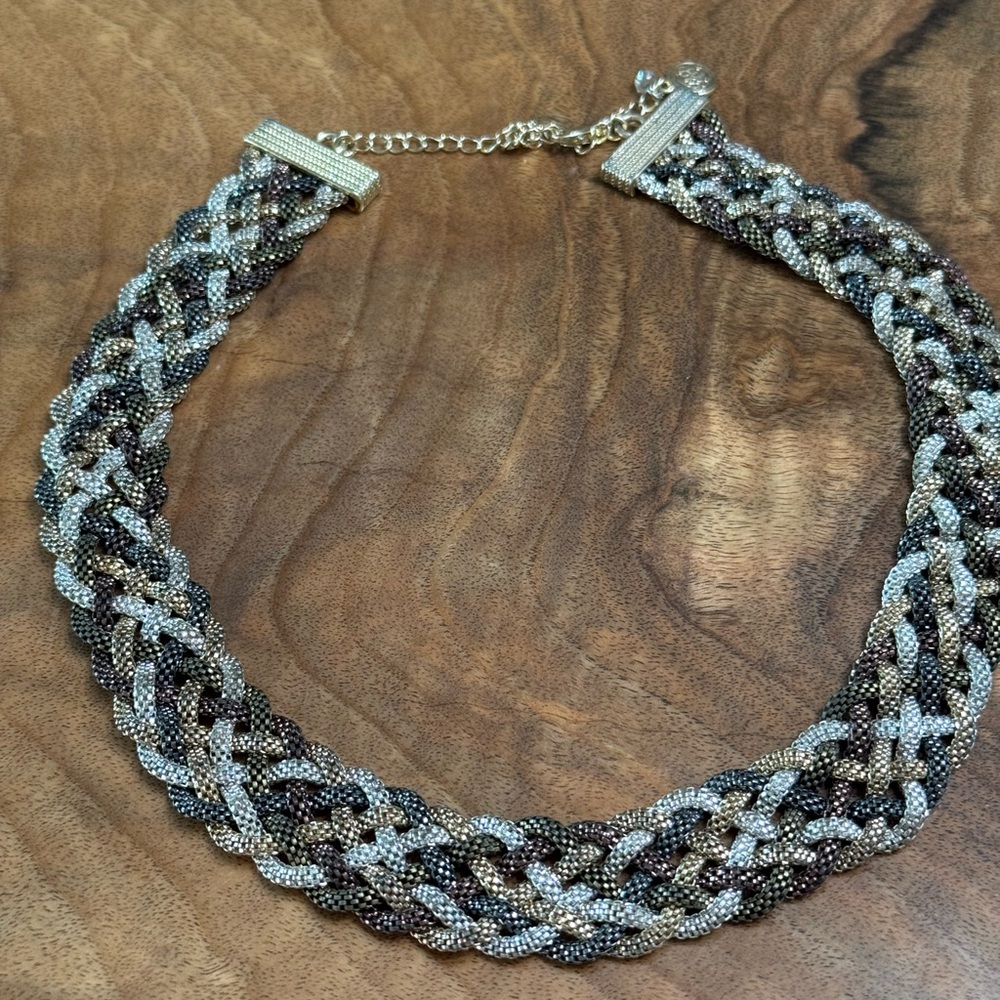 Vintage Braided multi color Mesh Necklace